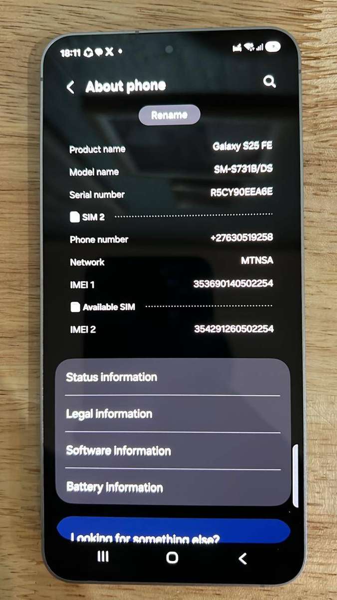Samsung Galaxy S25 FE 5G 256GB Navy | Dual SIM | 6.7" 120Hz AMOLED | Android 16 | Excellent
