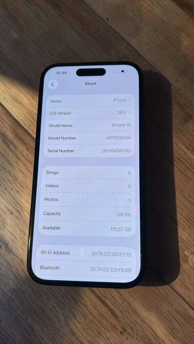 Apple iPhone 15 128GB Black | 100% Battery Health