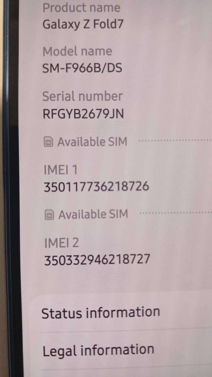 Samsung Galaxy Z Fold7 512GB  12GB RAM Mint Condition