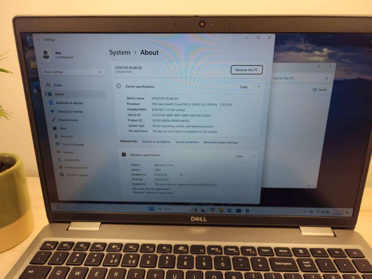 Dell Latitude 5520 | i5-1145G7 vPro 11th Gen | 8GB | 256GB SSD | LTE | Iris Xe