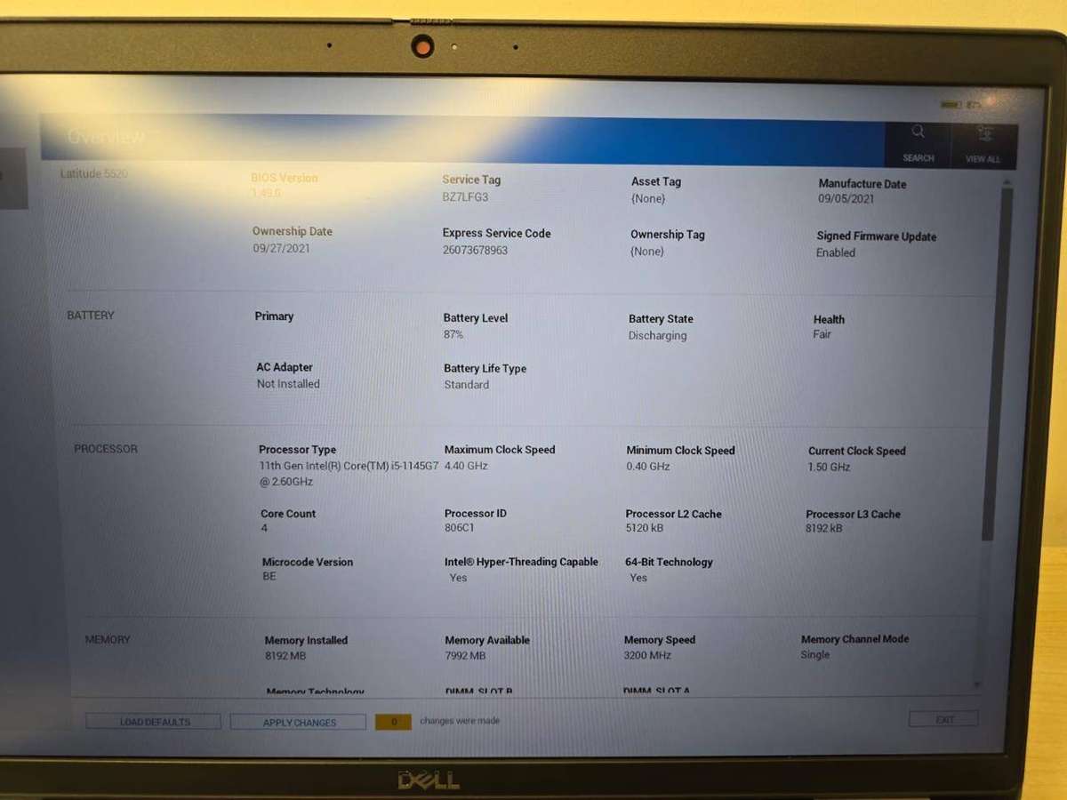 Dell Latitude 5520 | i5-1145G7 vPro 11th Gen | 8GB | 256GB SSD | LTE | Iris Xe