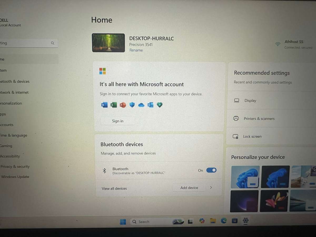 Dell Precision 3541  i7-9750H / 15.6 FHD / 32GB RAM / 512GB SSD / 1TB HDD/Quadro P620 4GB/4G LTE