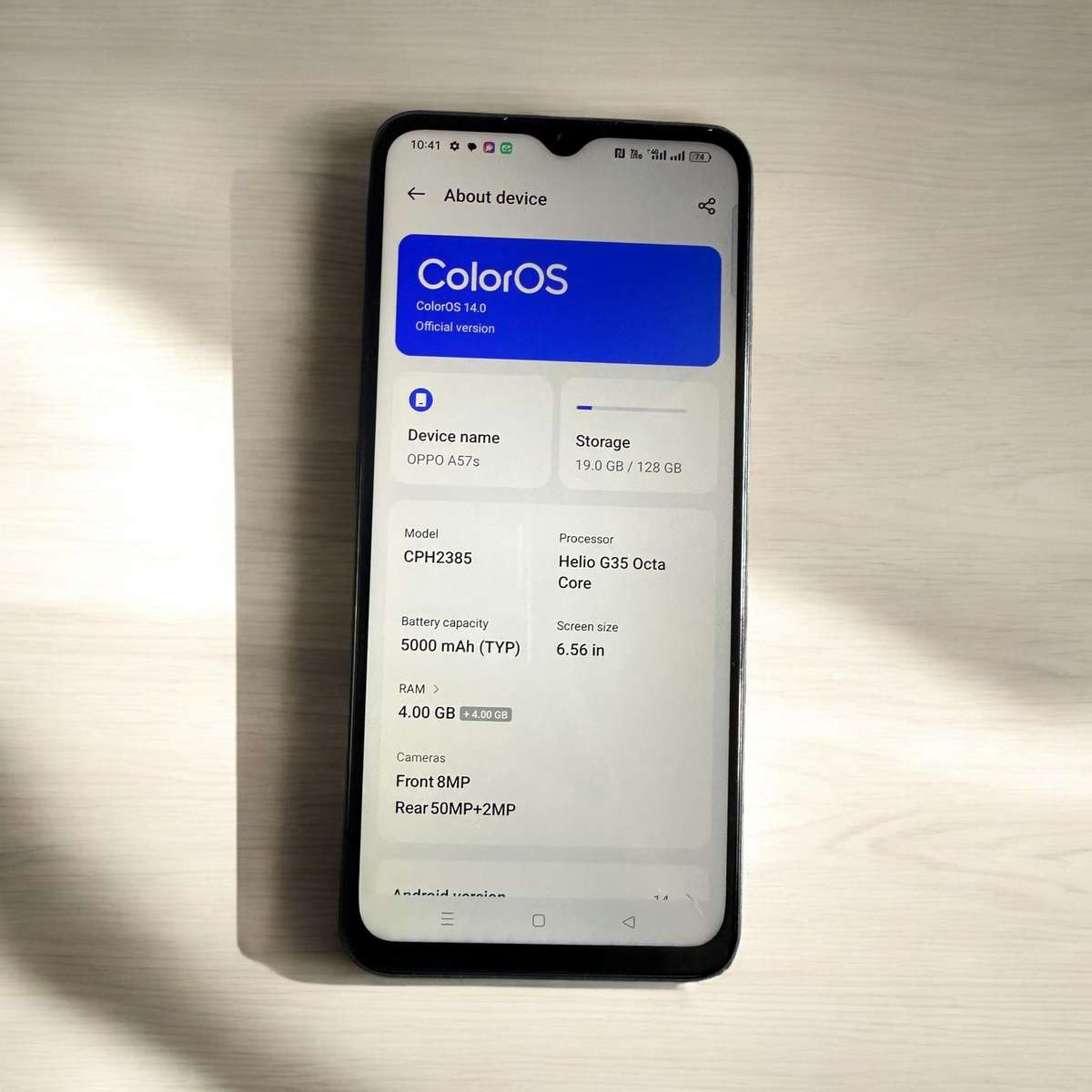 OPPO A57S CPH2385 DUAL SIM 4GB RAM 128GB MEMORY MINT