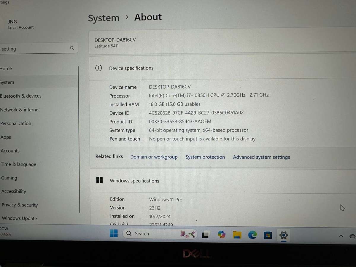 Dell Latitude 5411 | 10th Gen i7, 16GB Ram, 512GB SSD, 2GB nVidia Graphics | Bargain