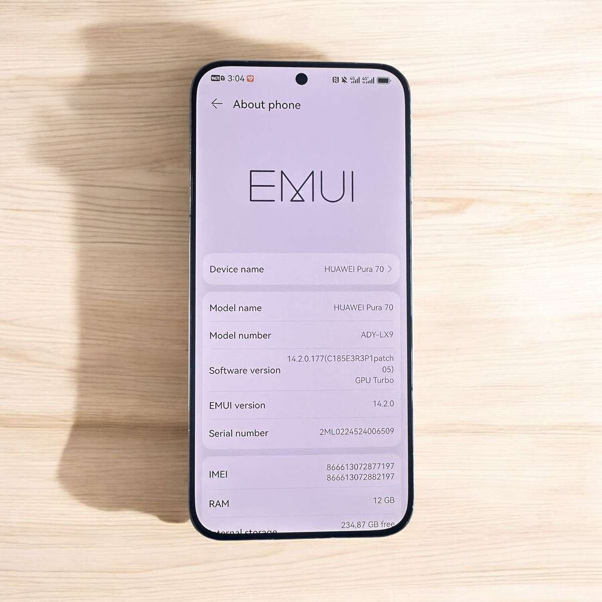 HUAWEI PURA 70  MINT CONDITION DUAL SIM