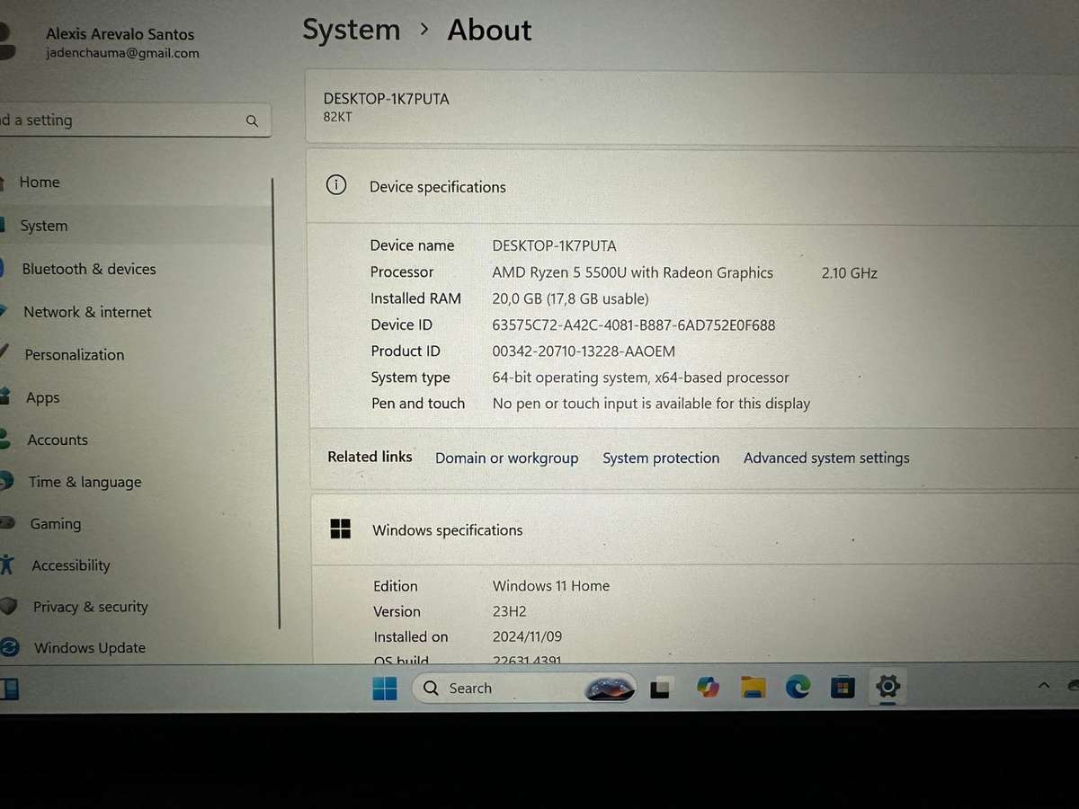 lenovo ideapad 3 14alc6 Amd Ryzen 5000 Series Amd Radeon Graphics 2ogb Ram 256gb ssd