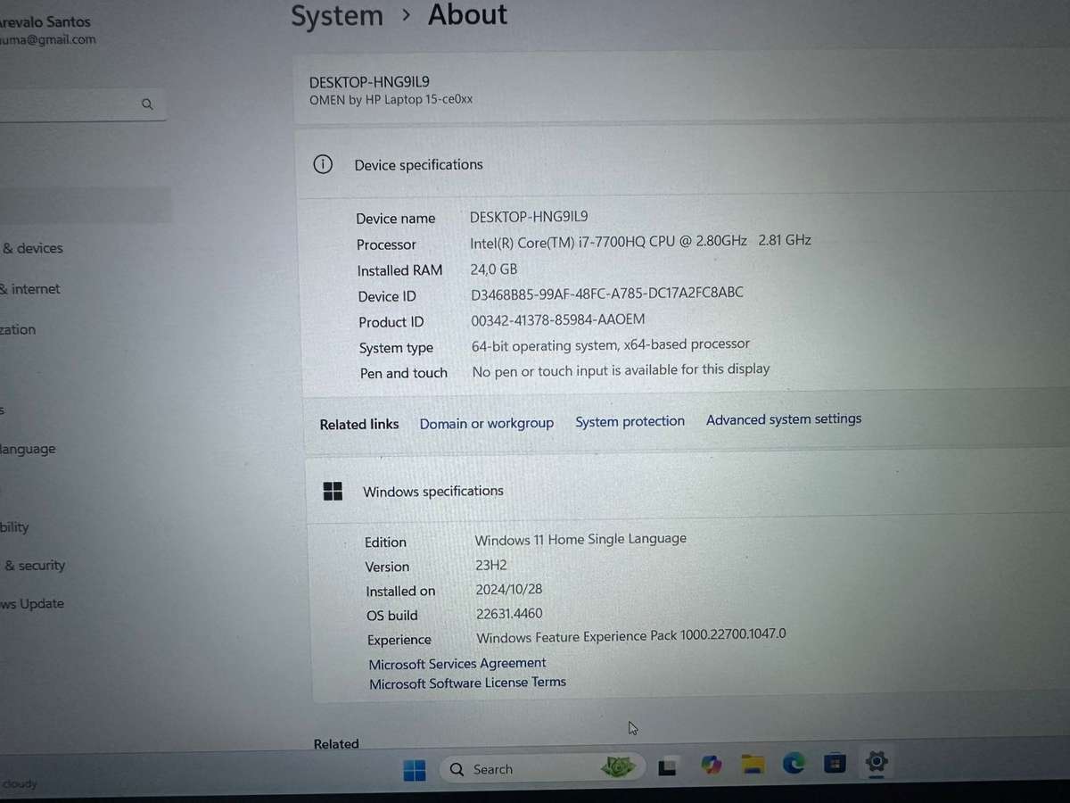 HP OMEN  - 15-ce004ni Gaming laptop 24gb Ram 256gb ssd 2tb Hdd Nvidia Geforce GTX 1060 Max Q Design