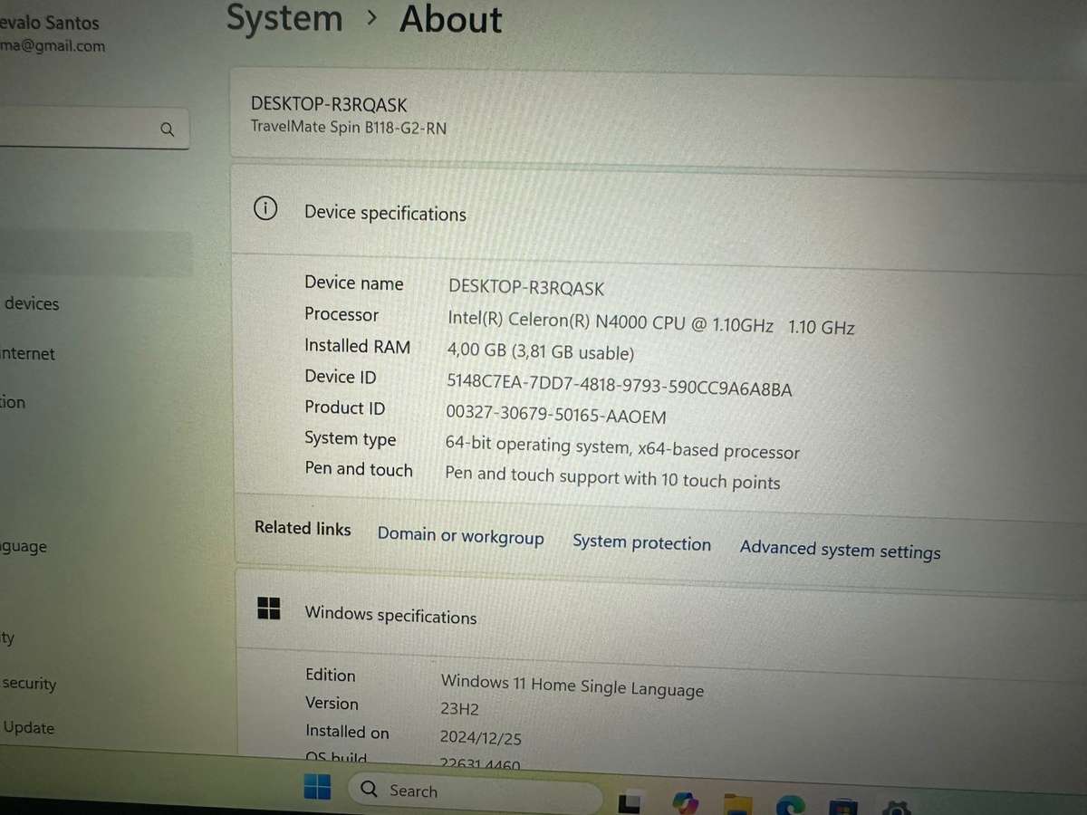 Acer Travelmate Spin B1 B118-G2-R 11.6" Touchscreen 4gb Ram 128gbssd