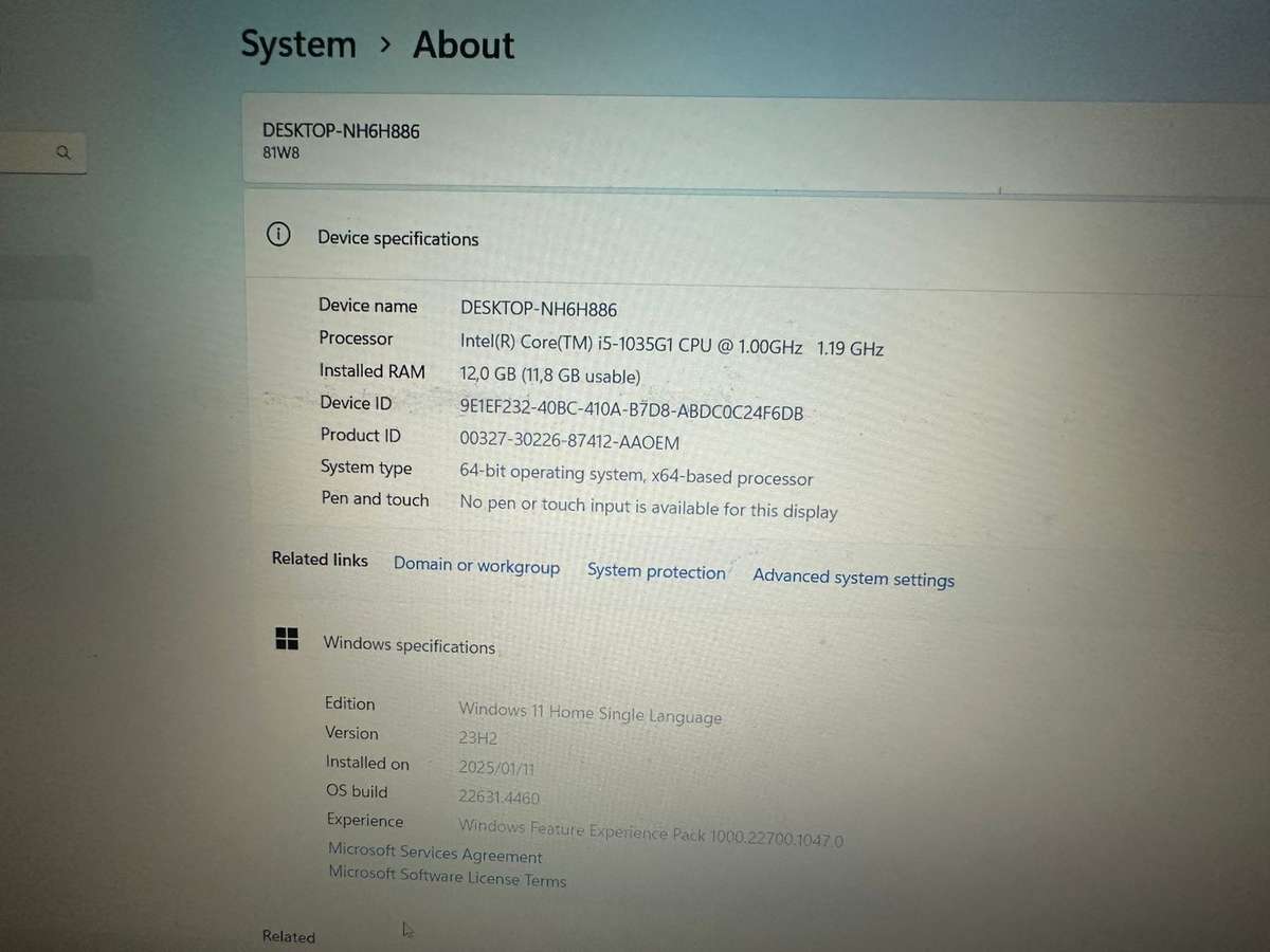 Lenovo IdeaPad S145-1511L 10th Gen i5-1035G1@1.0GHz, 12GB RAM, 256GB SSD, 15.6`