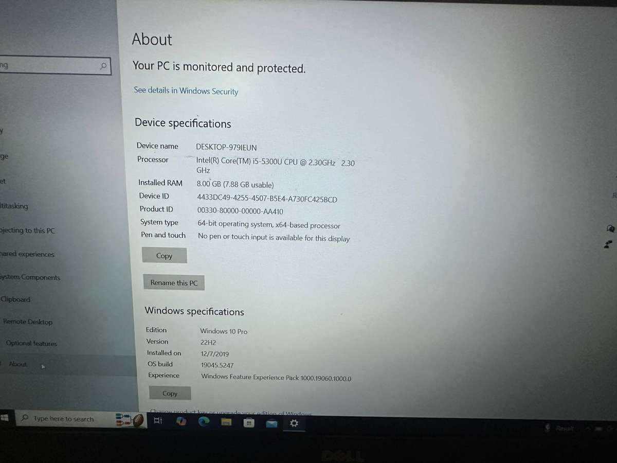 Dell Latitude E5550, ,Intel i5-5300U@2.3GHz, 8GB RAM, 180gbssd New  Batt