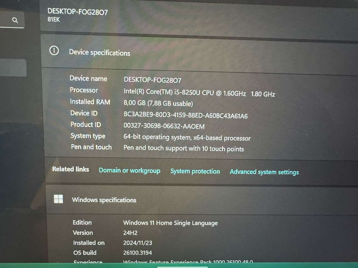 Lenovo Yoga 530 2 in 1 core i5 8th gen touch screen
