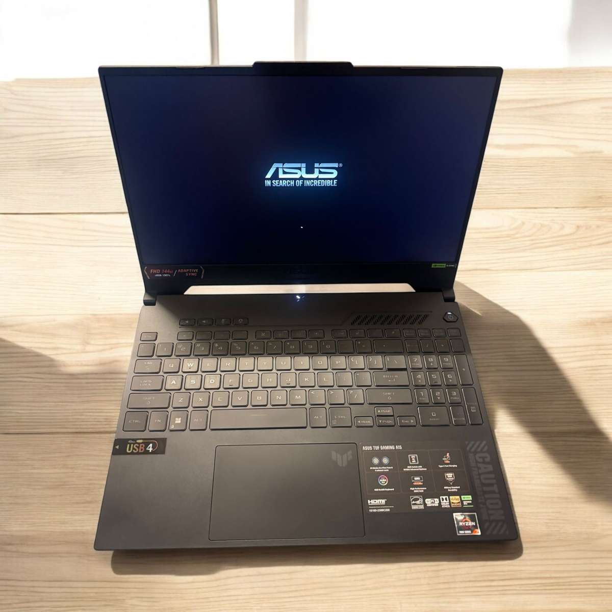 Asus Tuf Gaming A15 Ryzen 7 RTX 4060 Gaming Laptop 16gb ram 512gbssd  mint