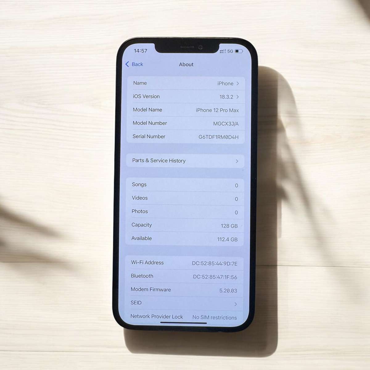 Apple iPhone 12 Pro Max  128GB,  100% batt health physical dual sim mint condition.