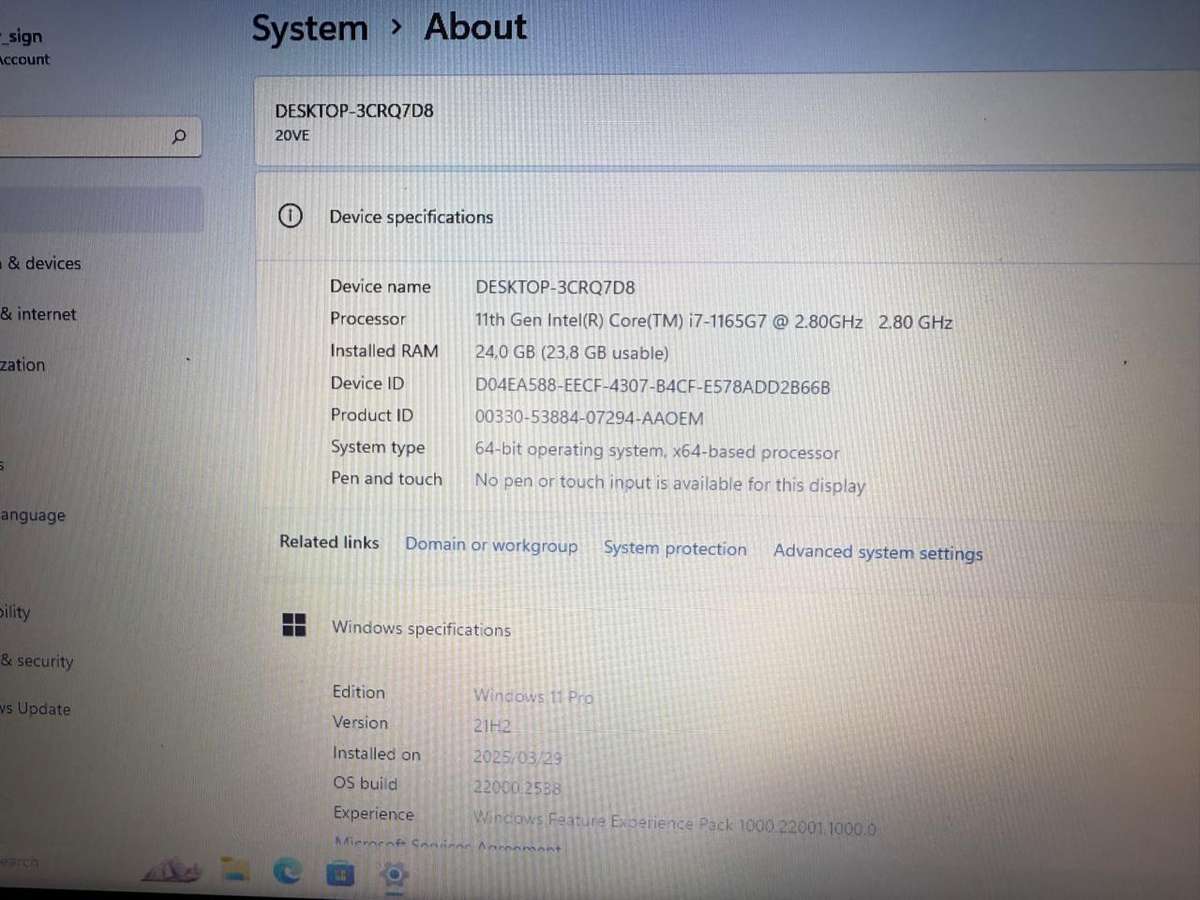 Lenovo ThinkBook 15 G2 ITL 11th Gen Core i7-1165G7, 512Gb  SSD,  24Gb Ram, 15.6`