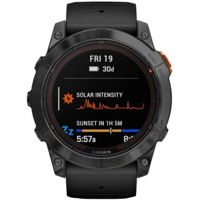 Garmin Fenix 7X Pro Solar Edition Smartwatch, Slate Grey with Black band Mint as New