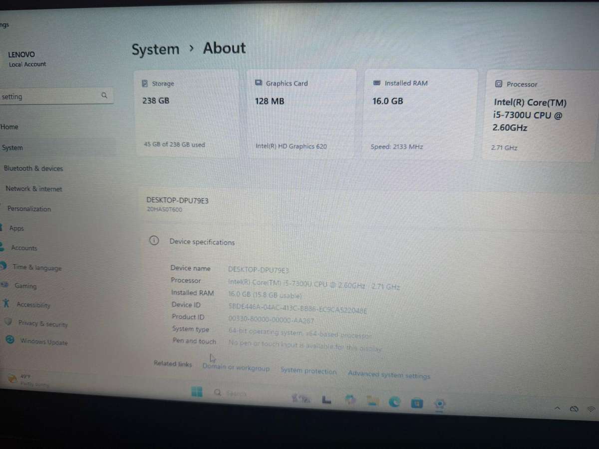 Lenovo T570 ThinkPad Laptop Core i5 7th gen 16gb ram 256gb ssd dual new batteries lte