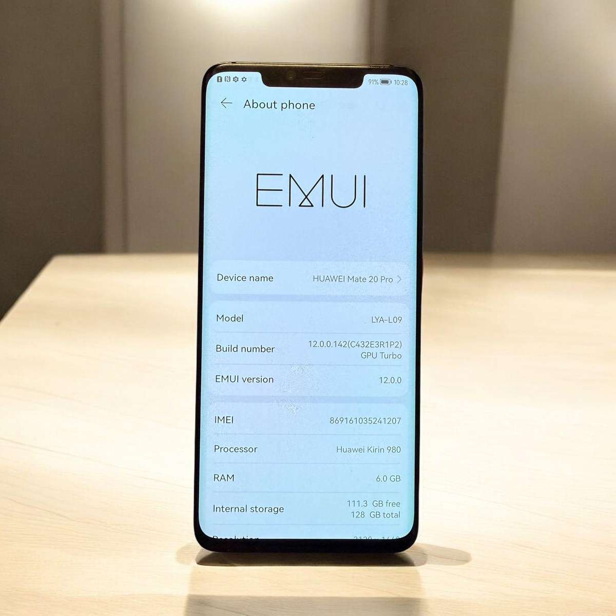 Huawei Mate 20 pro single sin 6gb ram 128gb memory