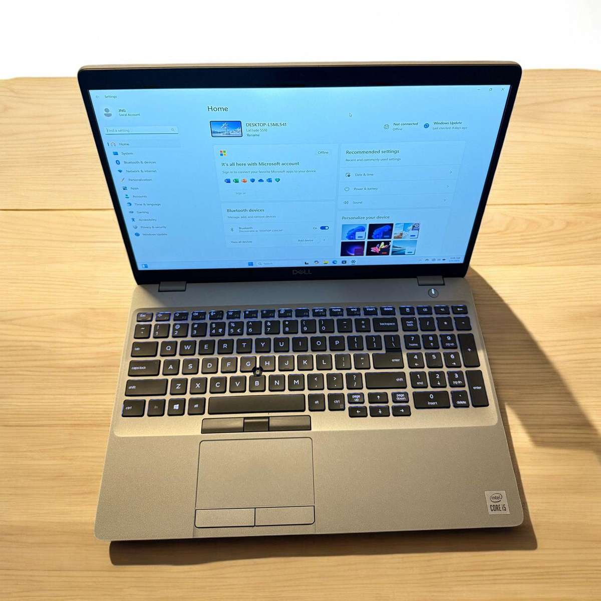 Dell Latitude 5510, 10th Gen Intel i5-10210U@1.6GHz, 8Gb Ram, 256GB Nvme Ssd 15.6`Lte new battery