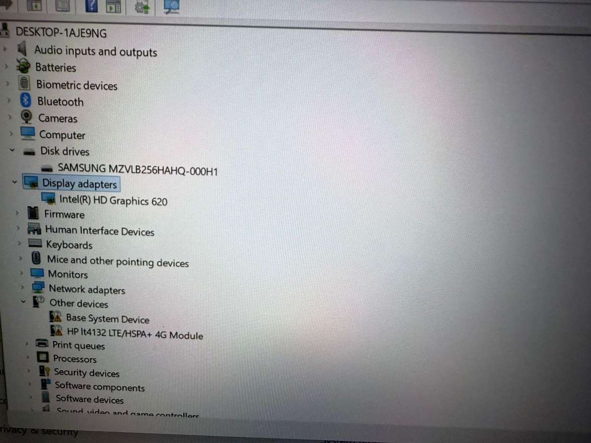 HP EliteBook 850 G5 Lte  i5 7th gen 8GB ram ,256gbm.2 ssd  15.6`` FHD Display