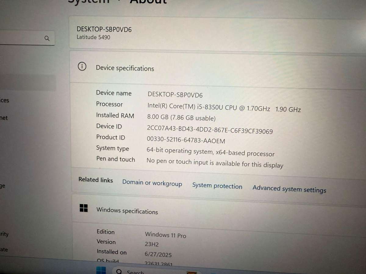 Dell Latitude 5490, 8th Gen i5-8350U, 8GB RAM, 512GB SSD, 14" LTE Mint