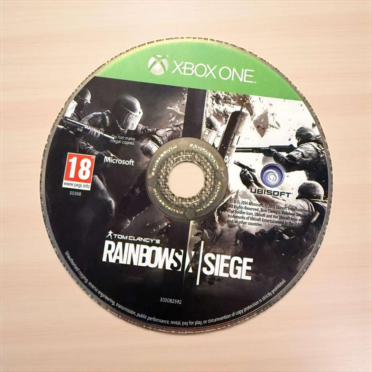 Tom Clany's Rainbow Siege X box one disc