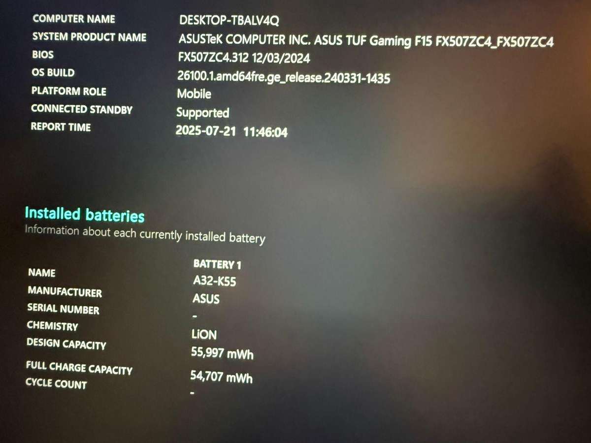 Asus Tuf Gaming F15 Core i7 12th gen  RTX 3050 Gpu Gaming Laptop 32gb ram 2tbssd  mint Asus warranty