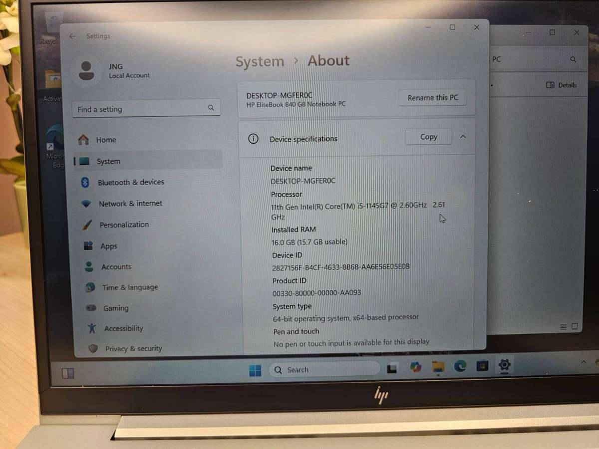 Hp 840 G8 Core I5 11TH Gen 16GB Ram 256GB Ssd Lte Fhd Display Intel  Iris Xe Graphics