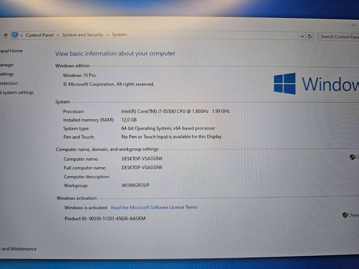 Lenovo ideapad 330 core i7 8th gen 12gb ram 256gb ssd