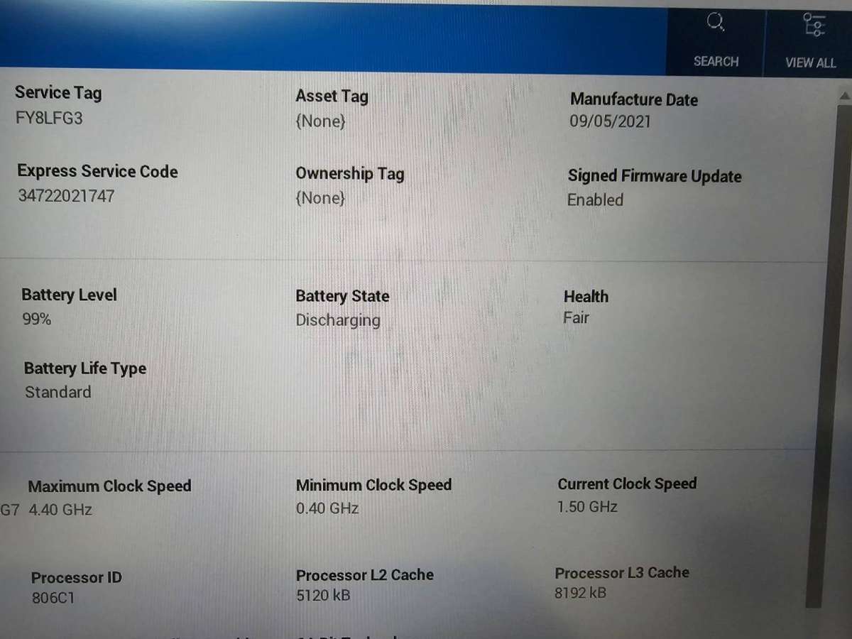 Dell Latitude 5520 Intel Iris Xe Graphics i5, 11th Gen  8GB 256GBssd