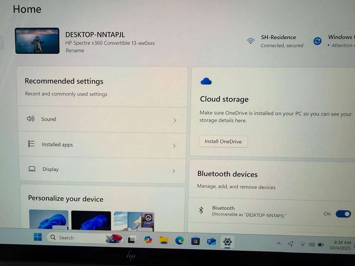 HP Spectre x360-13.3" 4K OLED Touch - 10th gen i7-1065G7 - 16GB - 1tbb SSD