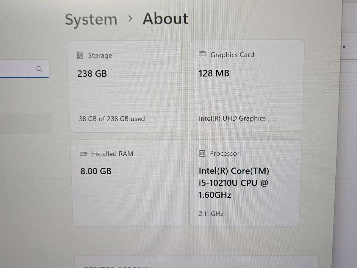 Hp Elitebook  840 G7 Core  I5 10th Gen 8gb ram 256gb ssd lte