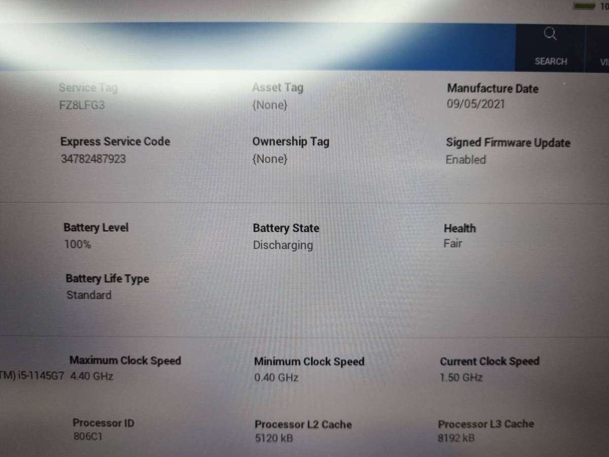 Dell Latitude 5520 Intel Iris Xe Graphics i5, 11th Gen  8GB 256GBssd
