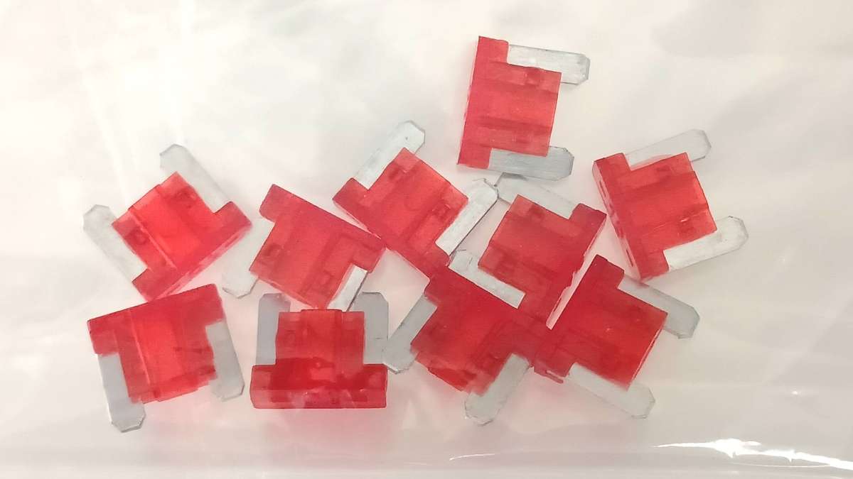 10A Low Profile Mini Blade Fuses - Pack of 10
