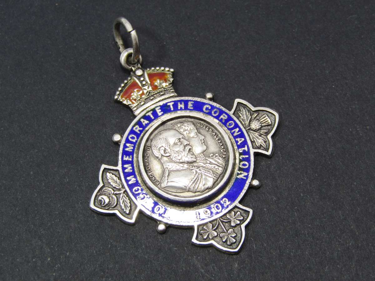 Antique (c1902) Coronation Commemorative Fob Medal