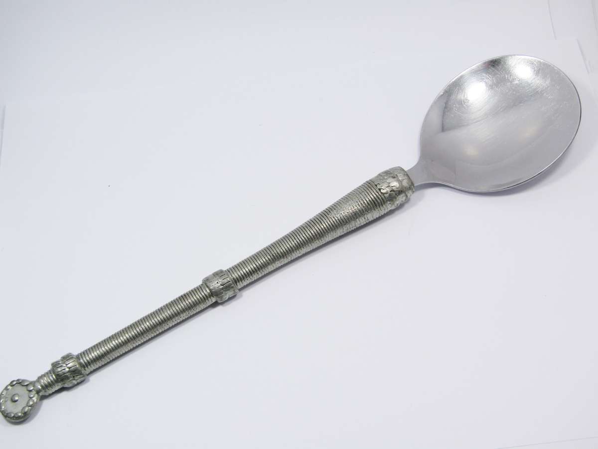 Early Carrol Boyes Pewter Serving Spoon