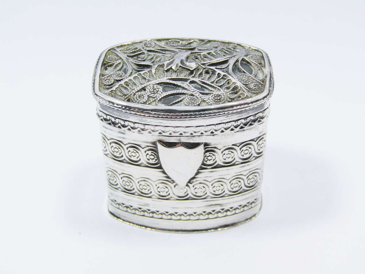 Rare Antique (c1863) Dutch Silver Miniature Box