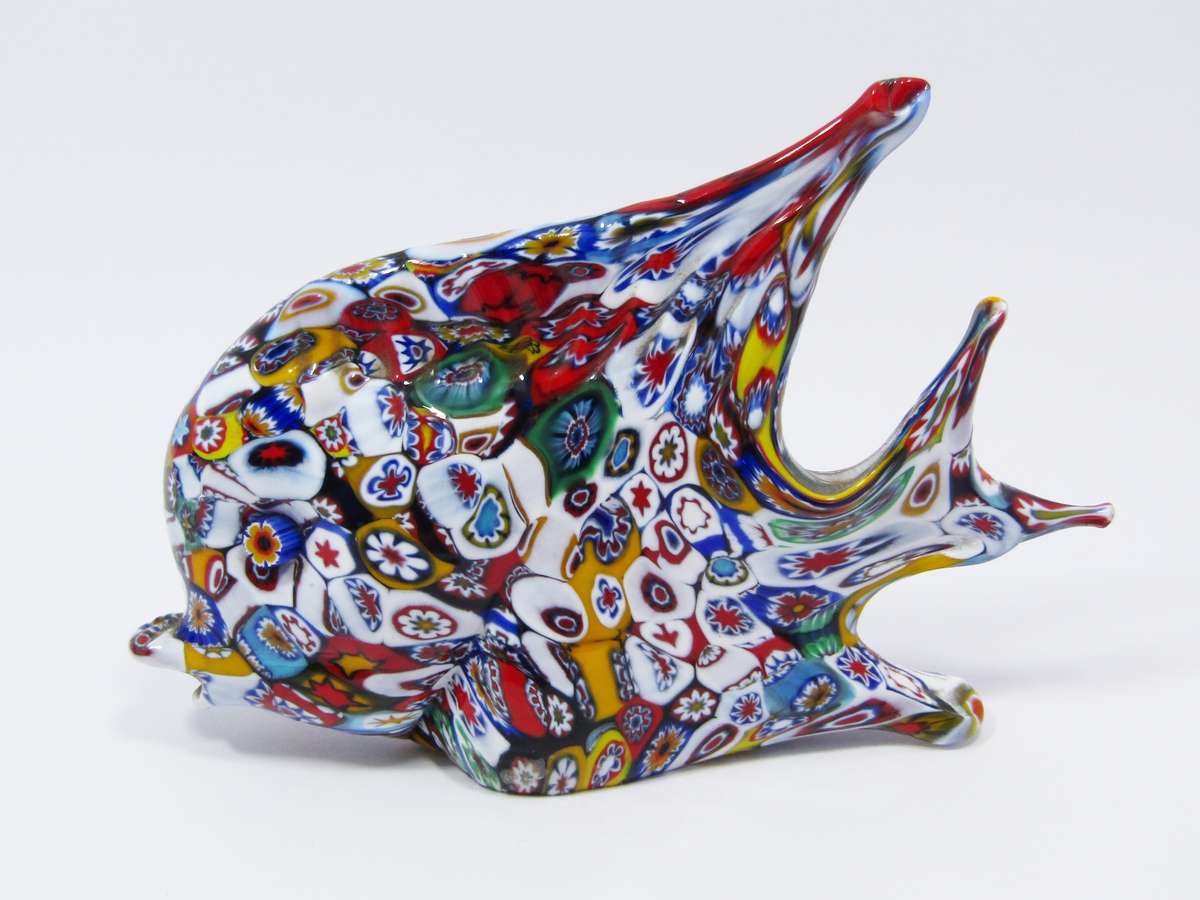 A Stunning Large Vintage Murano Millefiori Fish