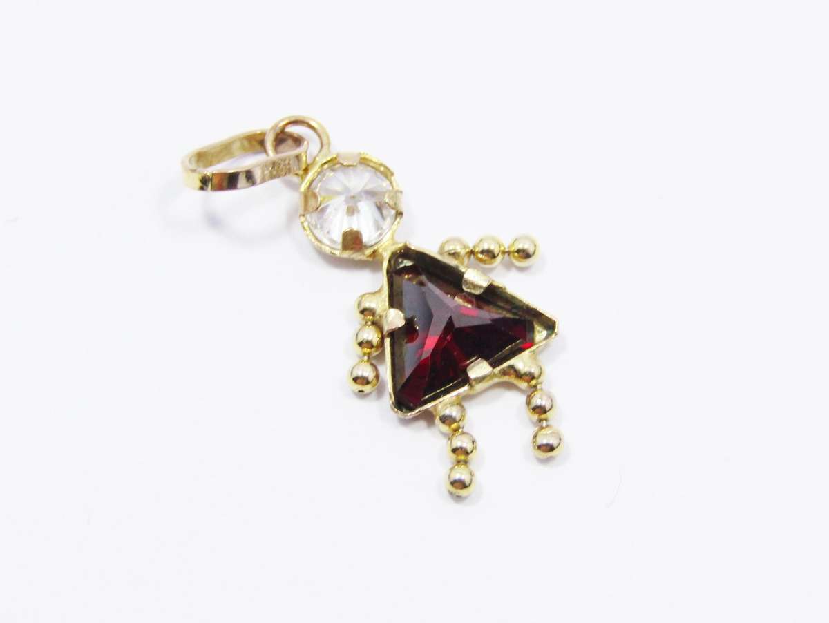 Lovely Retro 9CT Gold "Gem Baby" Charm/Pendant