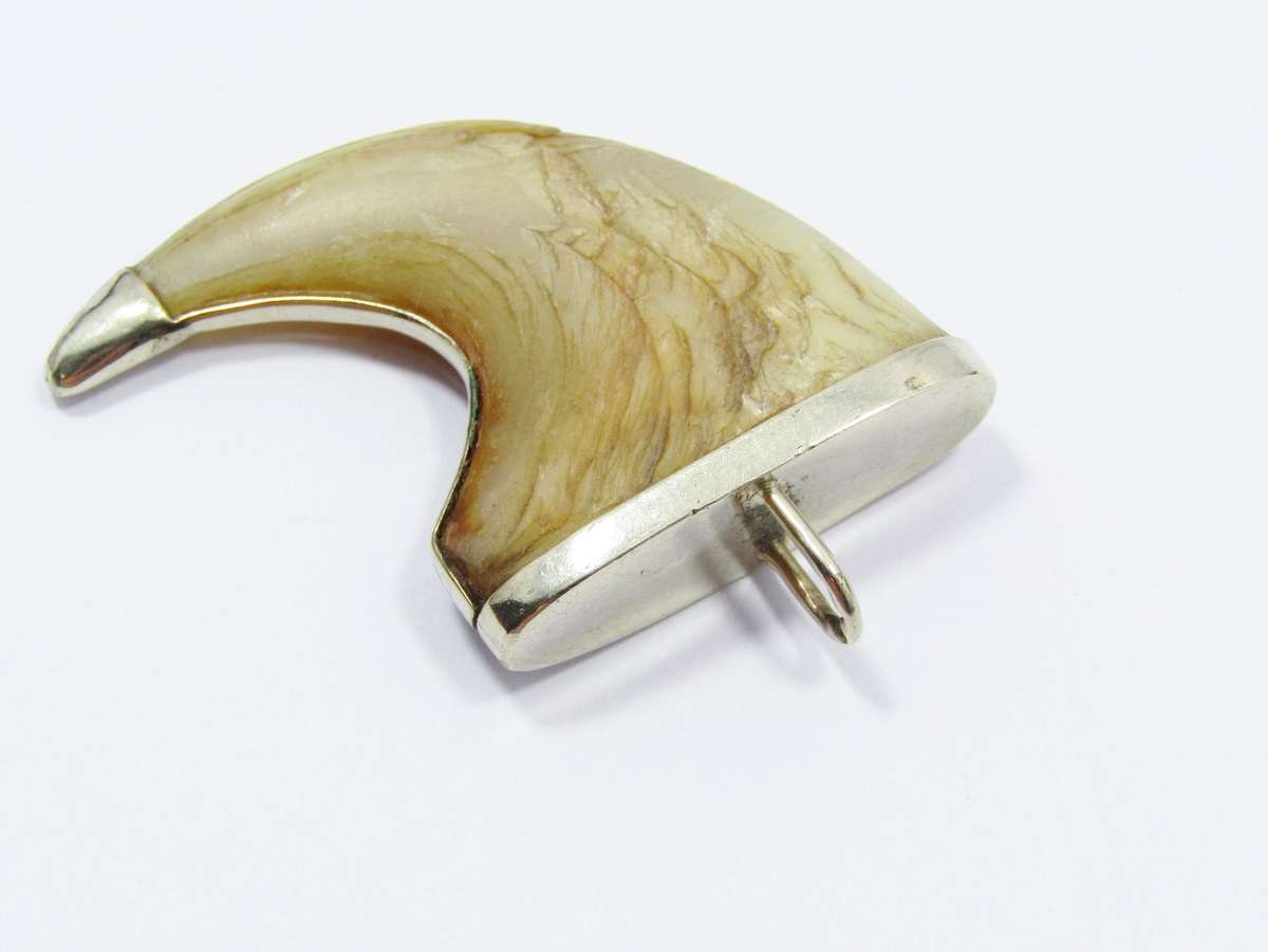 Antique Gilt Silver Large Lion's Claw Pendant