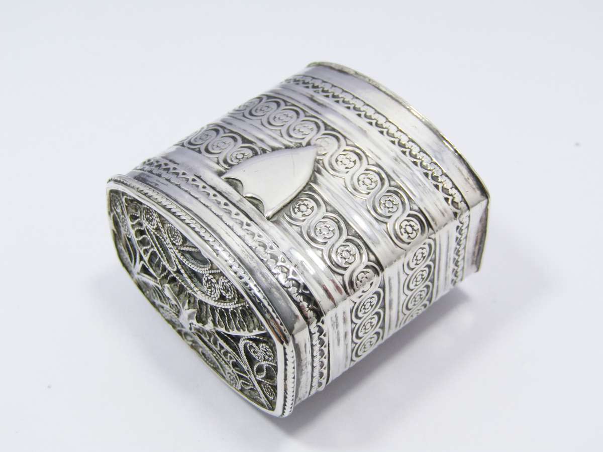 Rare Antique (c1863) Dutch Silver Miniature Box