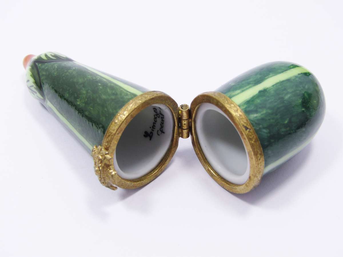 Limoges (France) Hand-Painted "Courgette" Trinket Box