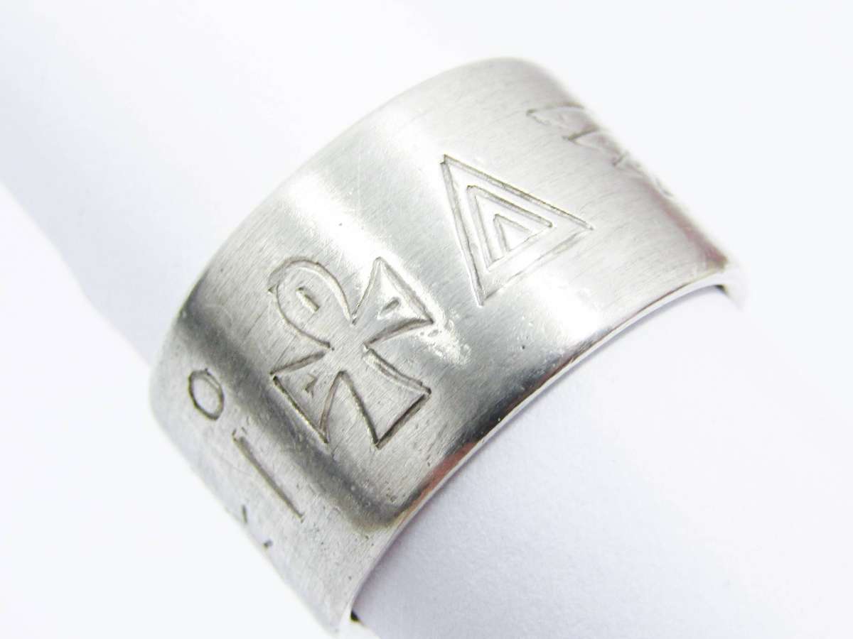 Handmade Scarab Jewellers Silver & 9CT Gold Band
