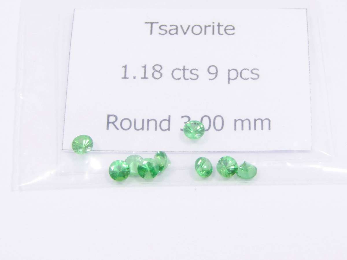 Rare! Parcel of 1.18ctw Tsavorite Gemstones, Certified