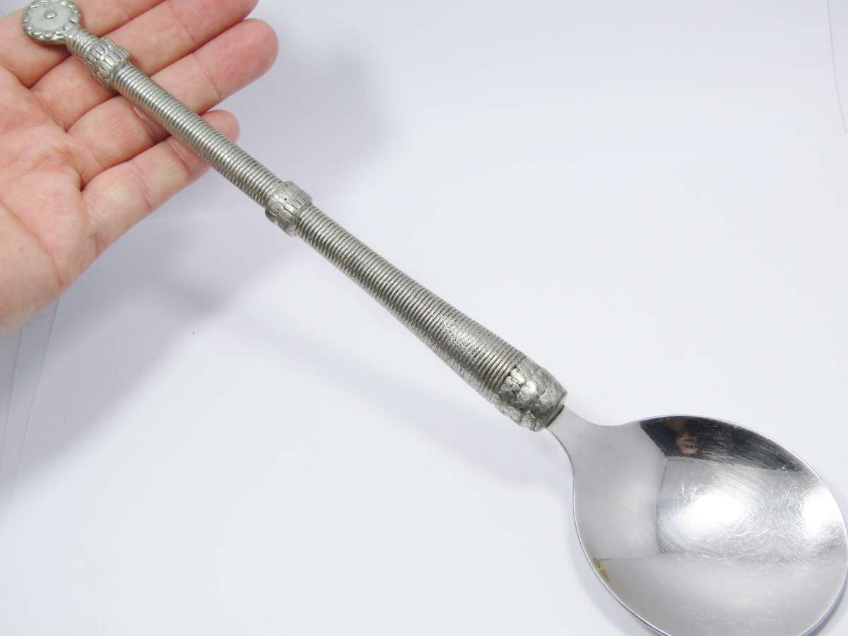 Early Carrol Boyes Pewter Serving Spoon