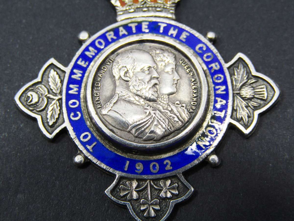Antique (c1902) Coronation Commemorative Fob Medal