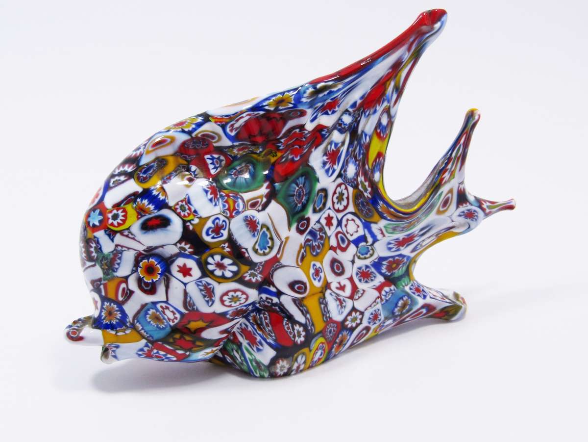 A Stunning Large Vintage Murano Millefiori Fish