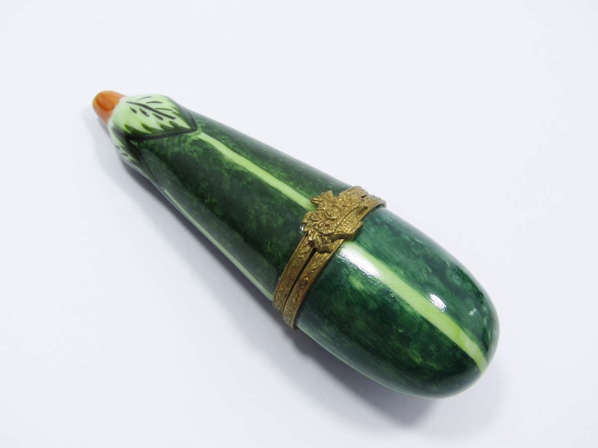 Limoges (France) Hand-Painted "Courgette" Trinket Box