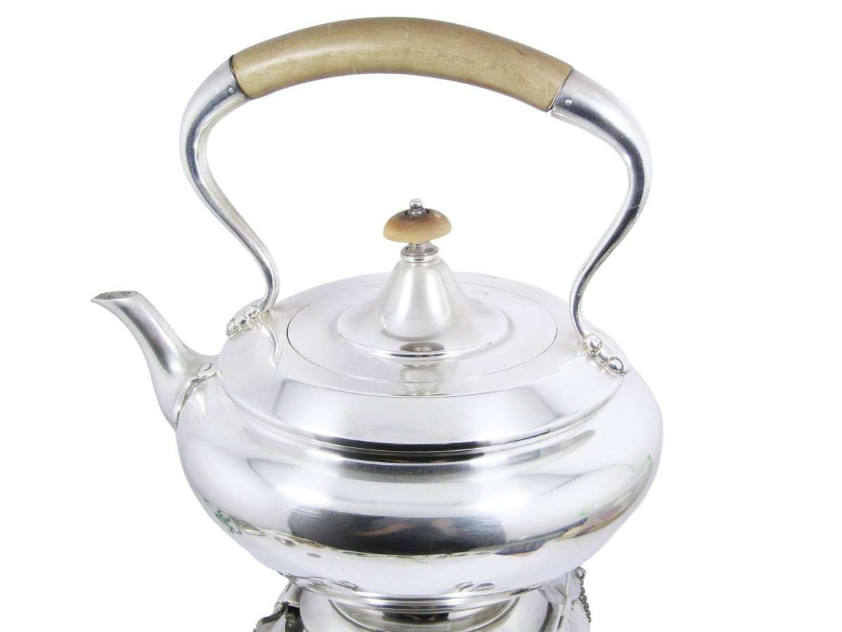 Exquisite! Antique (c1910) Large Sterling Silver Teapot on Stand