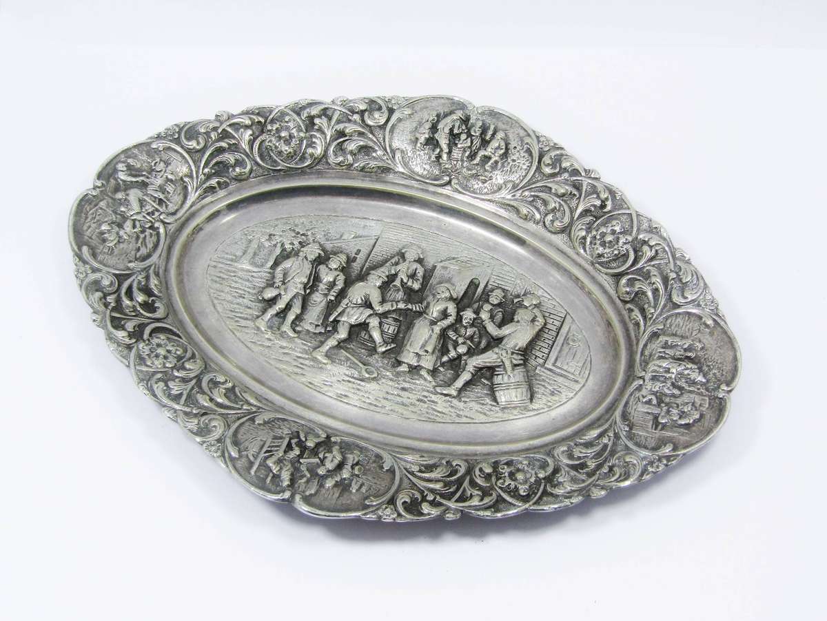 Beautiful Vintage Dutch Silver-Plated Oval Dish