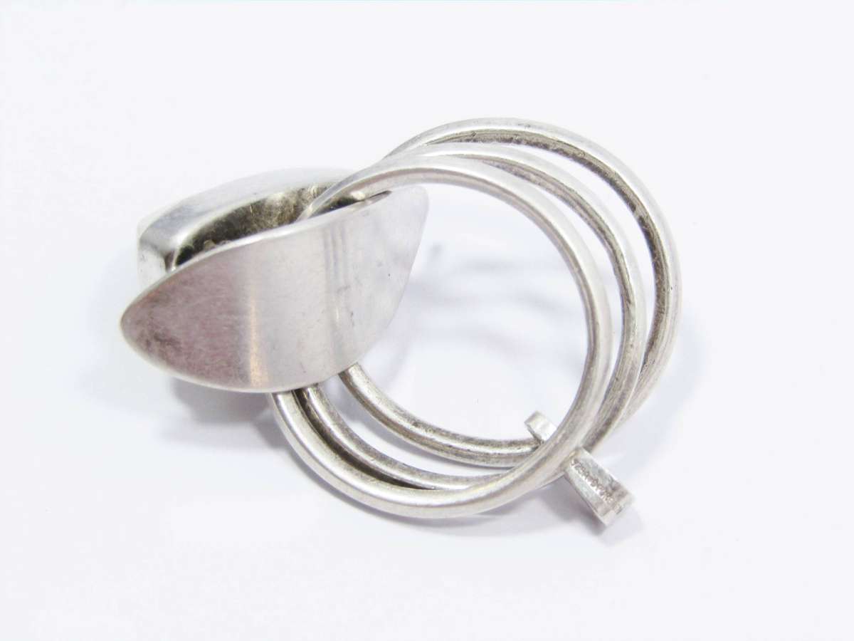 Andreas Daub German Modernist Sterling Silver Ring/Pendant